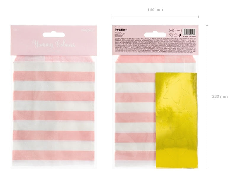 Sharing bags hellrosa 14cm 6Stk