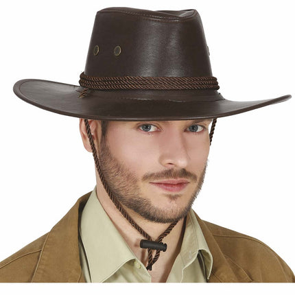 Brauner Cowboyhut Leder