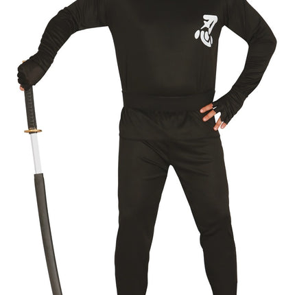 Ninja Kostüm Männer Schwarz L