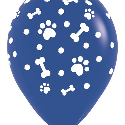 Ballons Paw Prints Boy Mix 30cm 25Stk