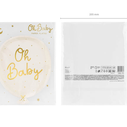 Teller Oh Baby 22cm 6 Stk.
