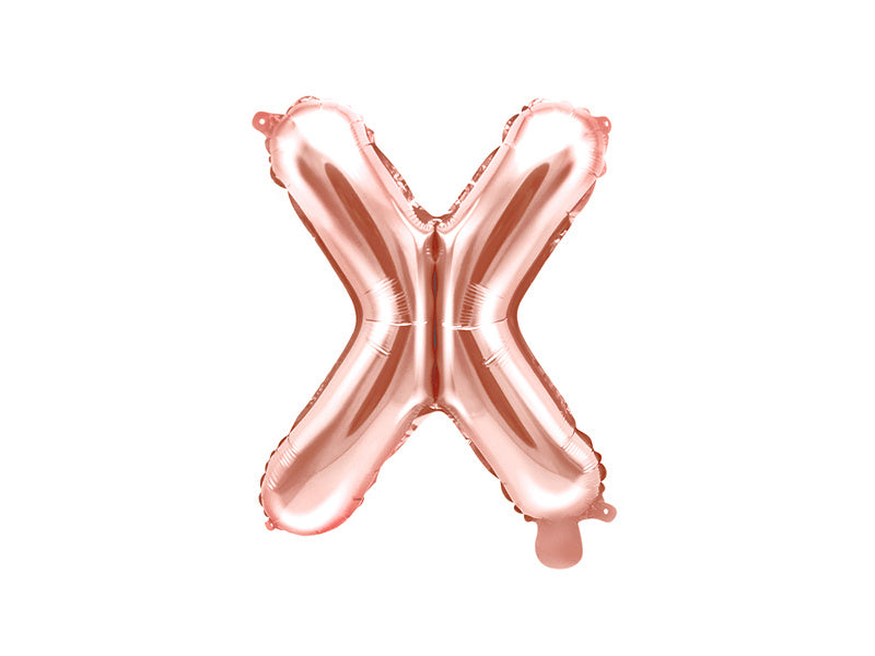 Folienballon Buchstabe X Rose Gold Leer 35cm