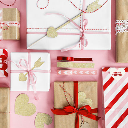 Washi Tape Gold Weiß 10m 4Stk