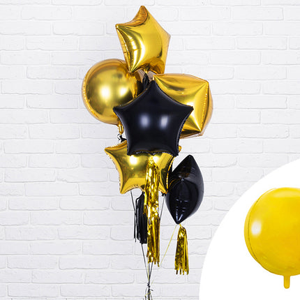 Helium Ballon Rund Gold Leer 40cm