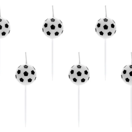Kerze Fußball 2,5cm 6Stk