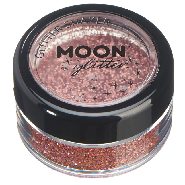 Moon Glitter Holographic Glitter Shaker Rose Gold 5g