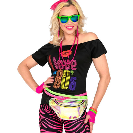 Neon 80S Accessoire Set Rosa 5 Stück