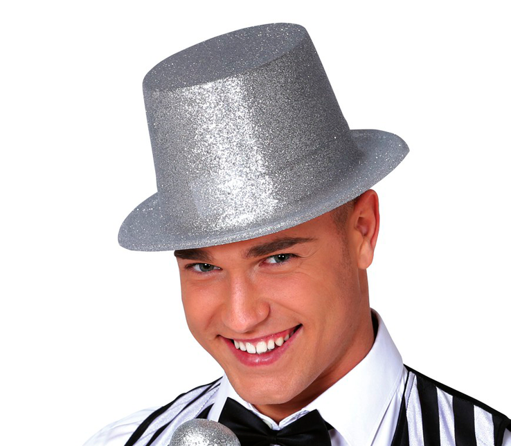 Silberner High Hat glitzert