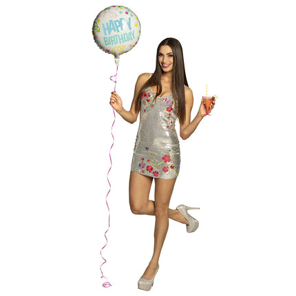 Happy Birthday Helium Ballon Konfetti 45cm leer