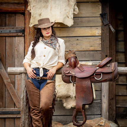Cowboyhosen Braun Damen