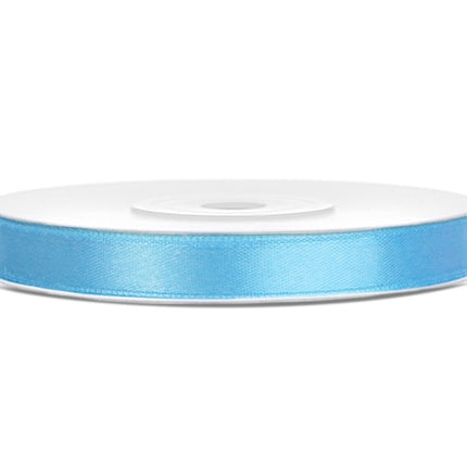 Hellblaues Satinband 6mm 25m