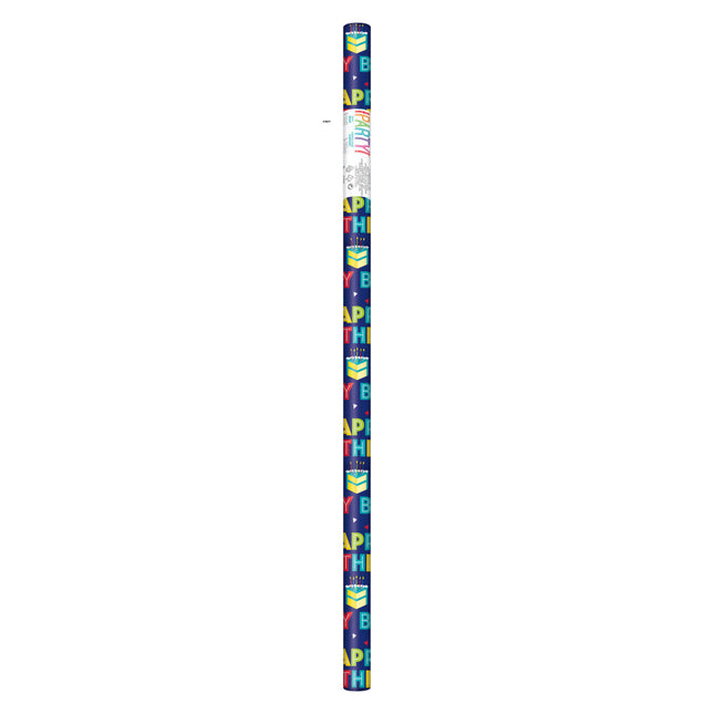 Geschenkpapier Happy Birthday Cake 1.52m