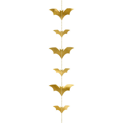 Halloween Schleuder Fledermaus Gold 1,5m