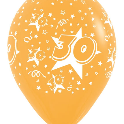 Ballons Nummer 30 Mix 30cm 25Stk