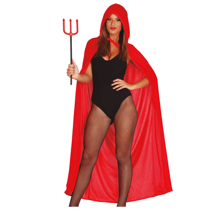 Halloween Cape Mütze Rot 1,3m