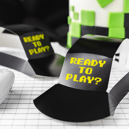 Gaming Party Hut 38cm 6Stück
