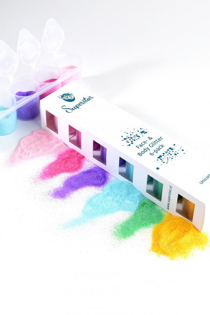 Buntes Glitzer Einhorn Fein 6Stk.
