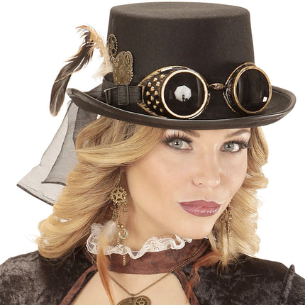 Hut Steampunk-Brille