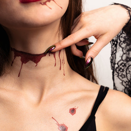 Halloween Fake Tattoos Wunden 13Stück
