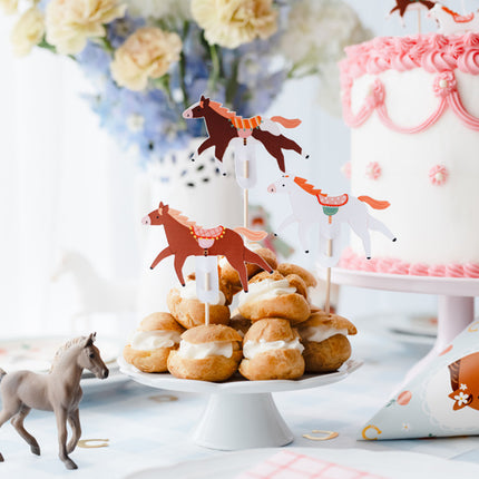 Pferd Cupcake Topper 13cm 6 Stk.