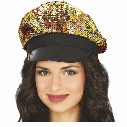 Goldkappe Pailletten