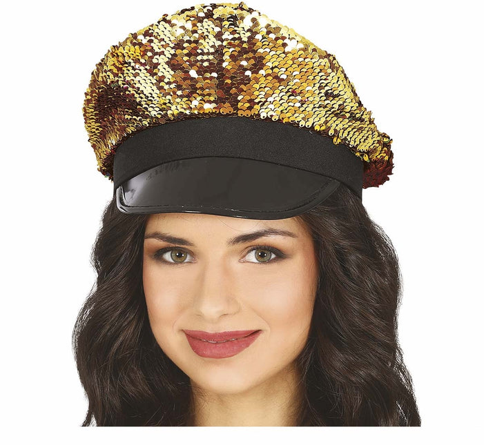 Goldkappe Pailletten
