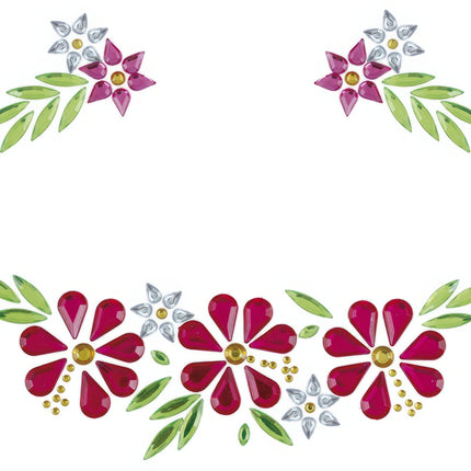 Gesichtsaufkleber Blumen