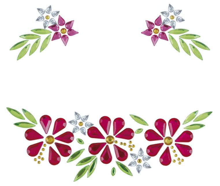 Gesichtsaufkleber Blumen