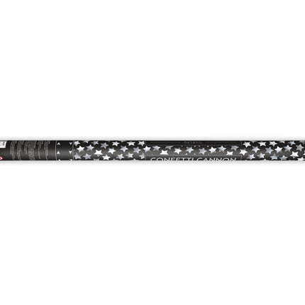 Konfettikanone Sterne Silber 80cm