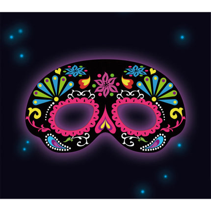 Dia De Los Muertos Maske Glow In The Dark 19cm