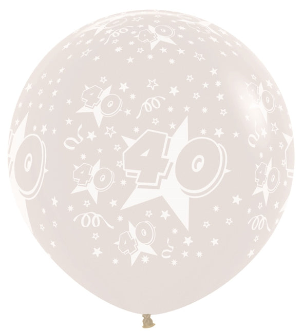 Ballons Nummer 40 Klar 91cm 2pcs