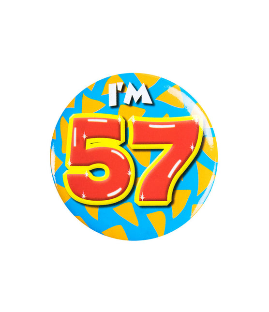Ich bin 57 Button 57 Jahre 5.5cm