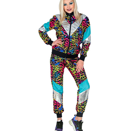 Neon 80S Trainingsanzug Faulty Animal Print