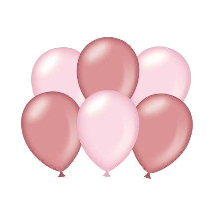Rosa Luftballons Metallic 30cm 6Stück
