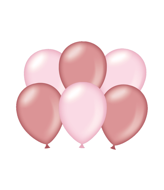 Rosa Luftballons Metallic 30cm 6Stück