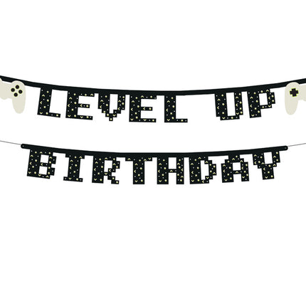 Gaming Party Banner Level Up Geburtstag 2.5m