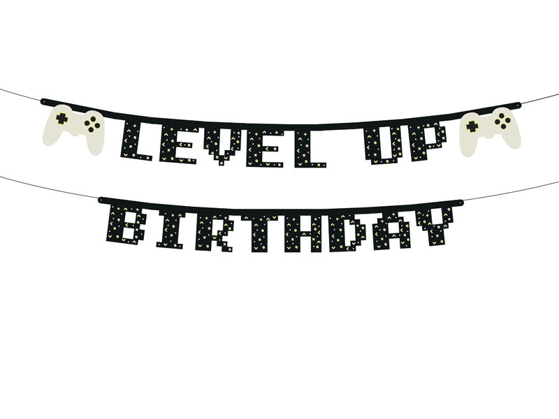 Gaming Party Banner Level Up Geburtstag 2.5m