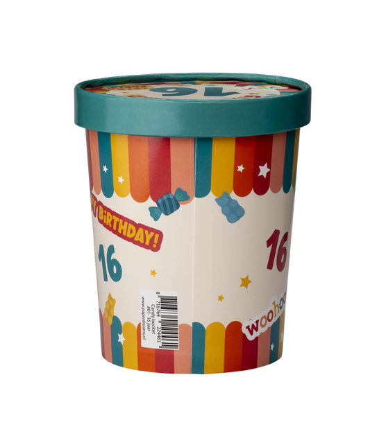 Buntes Bonbon-Tablett 16 Jahre 12cm
