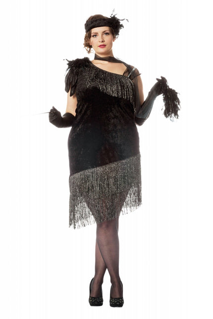Charleston Kleid Schwarz
