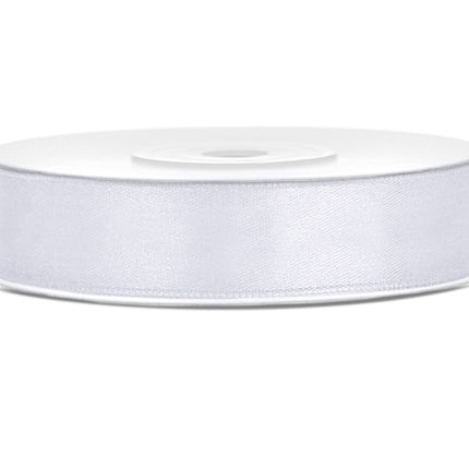 Satinband Weiß 12mm 25m