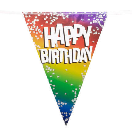 Regenbogen Happy Birthday Girlande 6m
