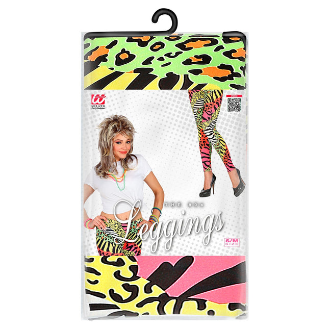 Neon 80S Legging Damen farbig