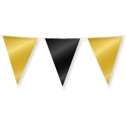 Schwarz Gold Girlande Metallic 10m