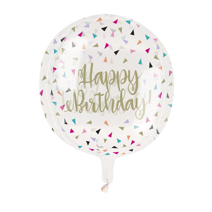 Happy Birthday Helium Ballon Leer 38cm