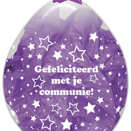 Ballons Stuffer Kommunion Sterne Klar 45cm 25Stk