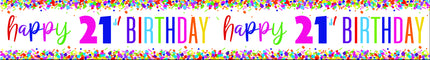 Happy Birthday Banner 21 Jahre 2.74m