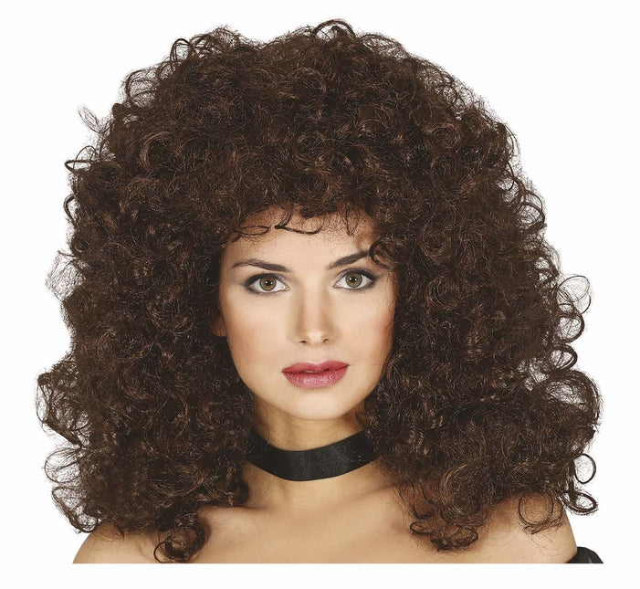 Braune Perücke Locken