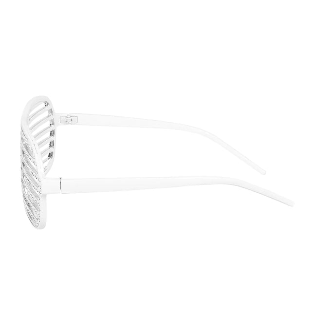 Weiße Brille gestreift