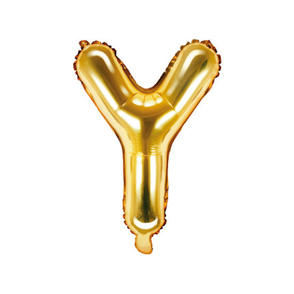 Folienballon Buchstabe Y Gold Leer 35cm