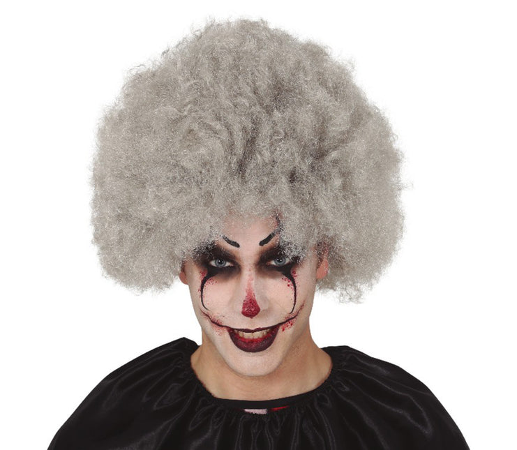 Halloween Afro Perücke Grau